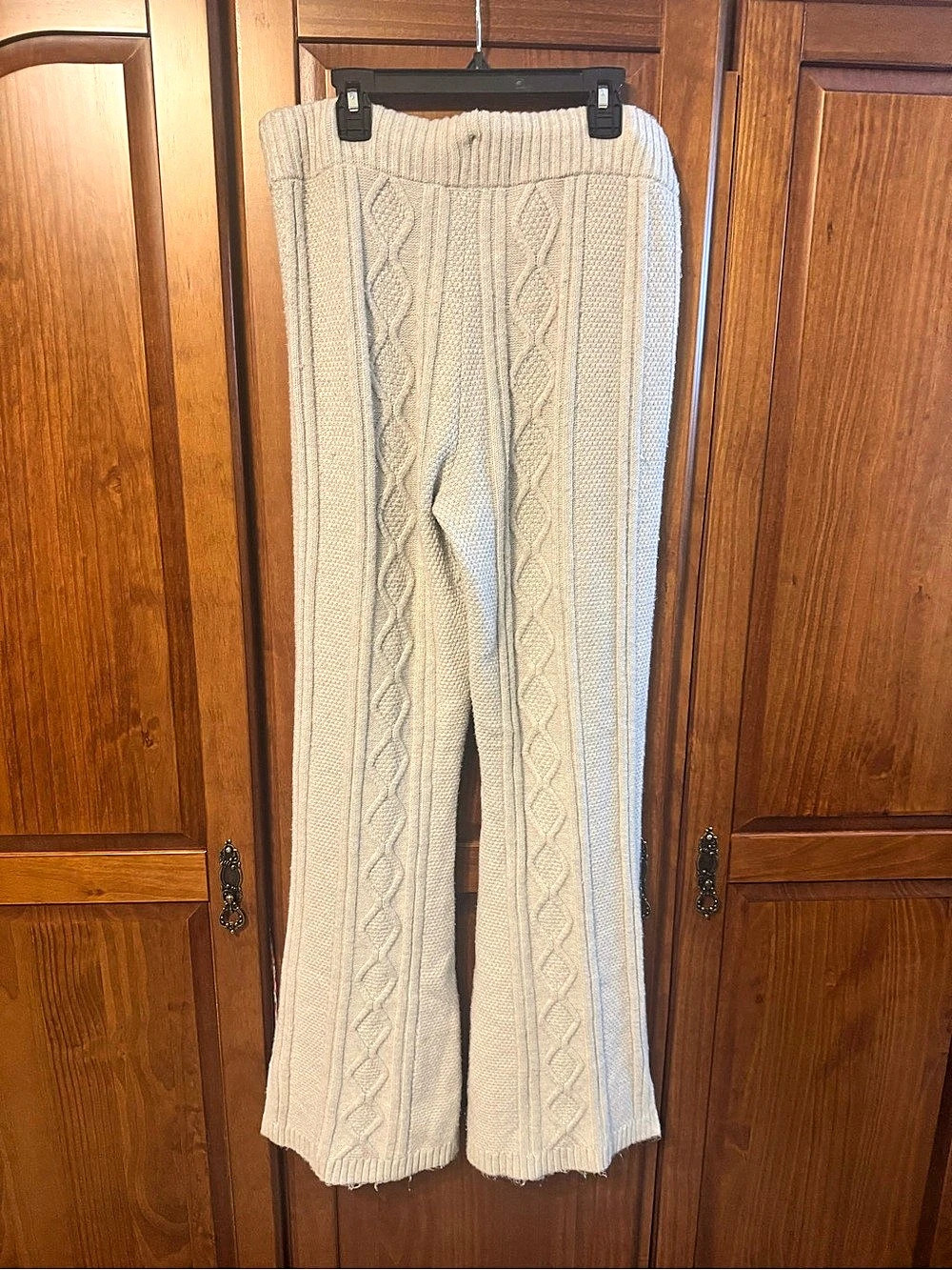 wild fable Mid-Rise Cable Sweater Pants in Cream Size Medium